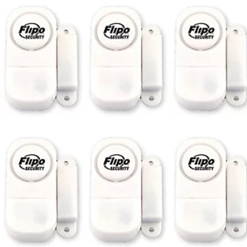 Flipo Set of 10 Mini Door & Window Alarms NEW